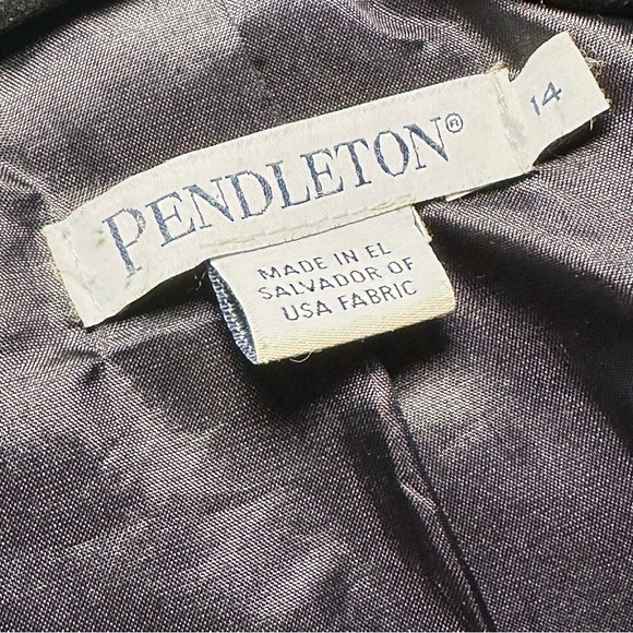 Vintage Pendleton Wool Blazer Size 14 - Picture 3 of 4